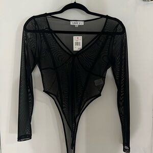 Mesh thong bodysuit NWT